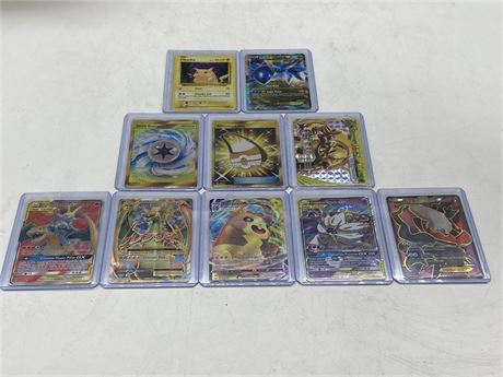 10 POKÉMON CARDS - CHARIZARD, VMAX, GX, EX & OTHER - NEAR MINT