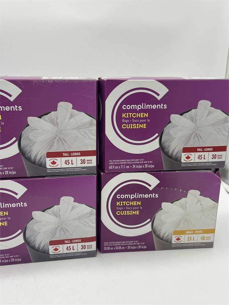 Urban Auctions - 6 NEW BOXES OF COMPLIMENTS KITCHEN GARBAGE BAGS