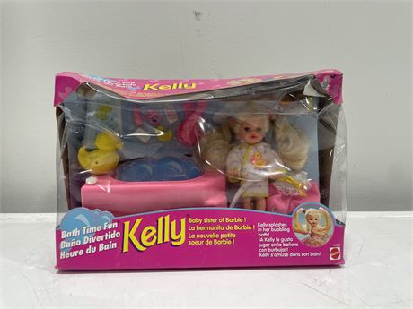 FACTORY SEALED VINTAGE 95’ KELLY, THE BABY SISTER OF BARBIE DOLL - 10”x6”