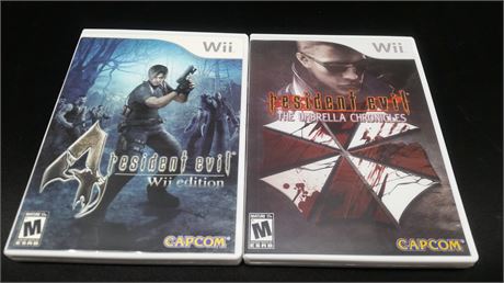 EXCELLENT CONDITION - CIB - TWO RESIDENT EVIL GAMES (WII)