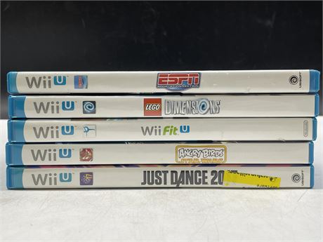 5 WII U GAMES (MOST GOOD CONDITION)