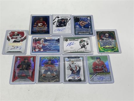 11 NHL AUTO CARDS