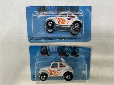 2 NEW 1980s HOTWHEELS - PART OF PACKAGE MISSING ON BOTH