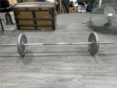 BARBELL WITH 50LBS WEIGHT