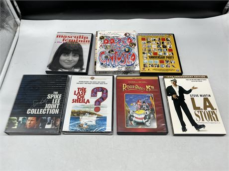 7 DVDS INCLUDING CRITERIONS & SETS (Last of Sheila is sealed)