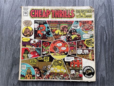 CHEAP THRILLS RECORD COVER ART BY ROBERT CRUMB/HELLS ANGELS (missing 1/2 lps)