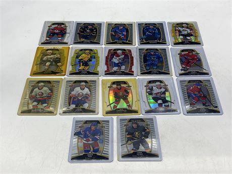 17 NHL ROOKIE CARDS - UD ALLURE