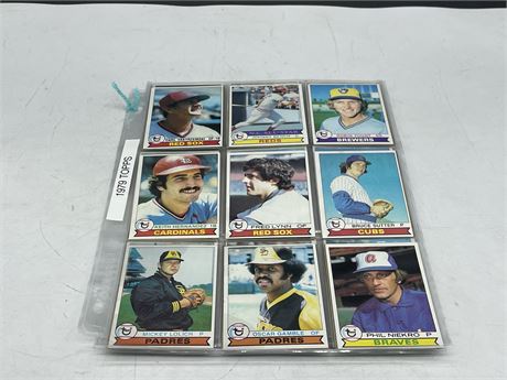 1979 TOPPS BASEBALL CARDS IN SHEETS