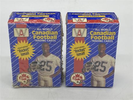 2 SEALED 1991 ALL WORLD CANADIAN CFL FULL CARD SETS