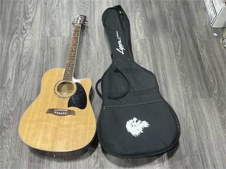 LYON BY WASHBURN ACOUSTIC / ELECTRIC GUITAR IN CASE