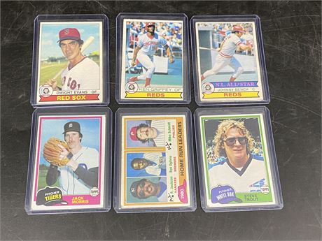 (6) 1979/81 MLB CARDS