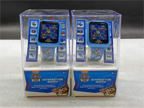 2 NEW INTERACTIVE PAW PATROL WATCHES
