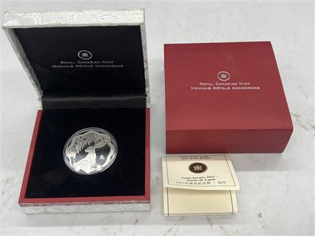 RCM SILVER 2011 LUNAR LOTUS YEAR OF THE RABBIT COIN