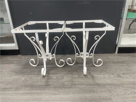 2 WROUGHT IRON TABLES 15”x15”x18”