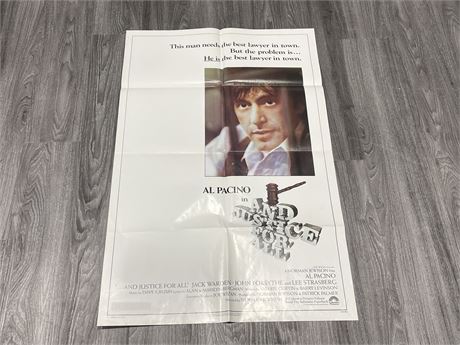 VINTAGE “AND JUSTICE FOR ALL” PROMO POSTER 27”x40”