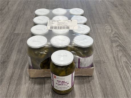 12 NEW BABY DILL PICKLES W/ GARLIC - SPECS IN PHOTOS