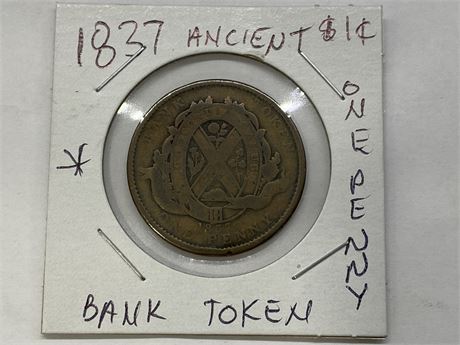 1837 ANCIENT BANK TOKEN