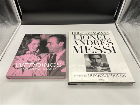 WEDDINGS & MOVIE STARS OLD HOLLYWOOD BOOK + D&G LIONEL MESSI BOOK