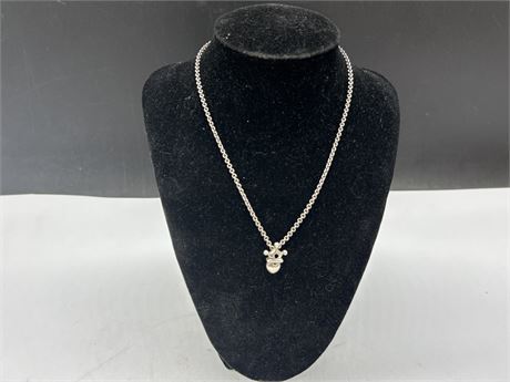 MARKED 925 NECKLACE W/PENDANT