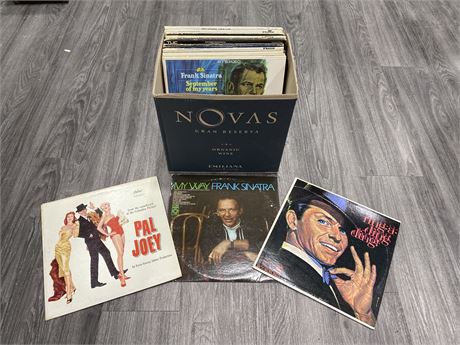 BOX OF FRANK SINATRA RECORDS - SCRATCHED