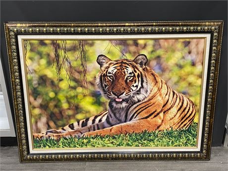 LARGE TIGER ART ON CANVAS (42”X30”)