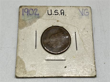 1902 USA ONE CENT