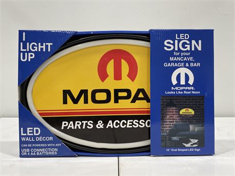 NEW MOPAR LED LIGHT UP SIGN 16”