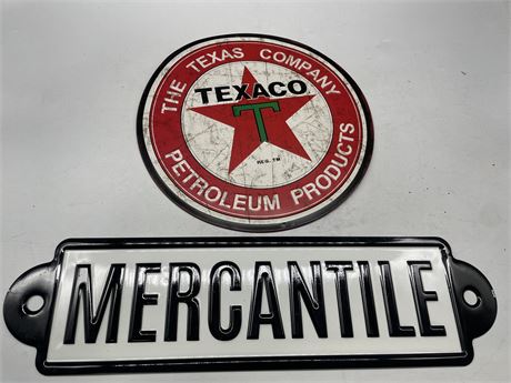 TEXACO AND MERCANTILE SIGNS