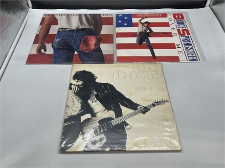 3 BRUCE SPRINGSTEEN RECORDS - EXCELLENT