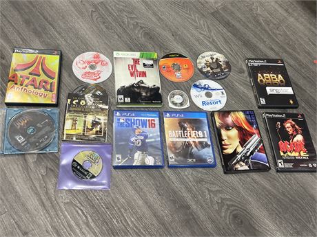 15 MISC VIDEO GAMES - SOME DISC ONLY (Some need resurfacing)
