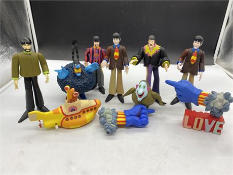 LOT OF 10 COLLECTIBLE BEATLES FIGURES BY MCFARLAND