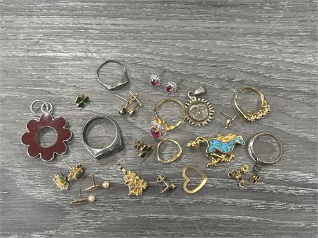 MIXED ESTATE JEWELLERY - SOME MARKED 925 & GF