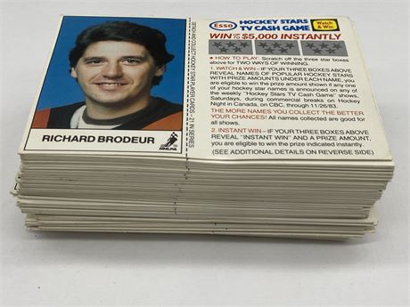 100+ 1983 NHL ESSO UNSCRATCHED HOCKEY CARDS