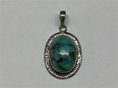 STERLING TURQUOISE PENDANT