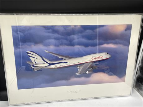 VINTAGE CANADIAN AIRLINES POSTER 28”x19”