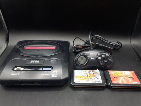SEGA MEGA DRIVE 2 CONSOLE (JAPANESE) WITH GAMES - VERY GOOD CONDITION