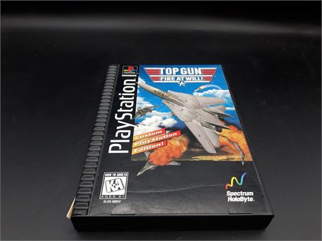TOP GUN FIRE AT WILL - VERY GOOD CONDITION - PLAYSTATION ONE