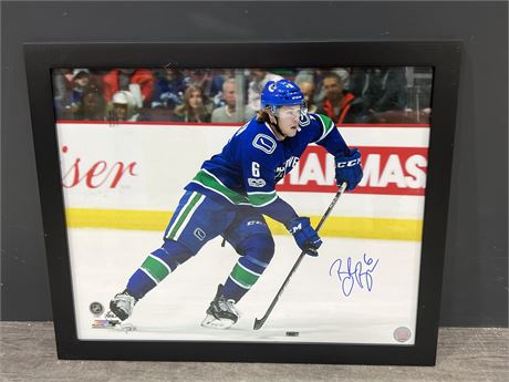 BROCK BOESER SIGNED PICTURE IN FRAME W/ FANATICS HOLO - 22”x18”