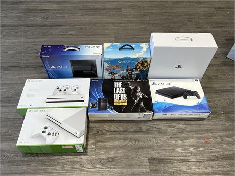 7 EMPTY VIDEO GAME CONSOLE BOXES