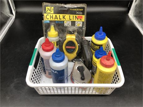 BIN OF CHALK LINE AND CHALK PRODUCTS