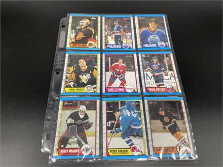 9 MISC CARDS 1988/1989