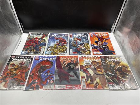 9 AVENGING SPIDER-MAN COMICS INCLUDING ISSUES 1-4