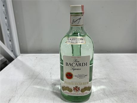 NEW VINTAGE BACARDI RUM 1.75L - SEAL HAS BEEN OPENED BUT NOTHING DRANK