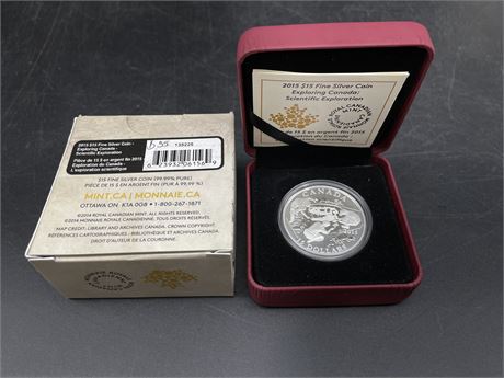 15’ $15 ROYAL CANADIAN MINT FINE SILVER COIN