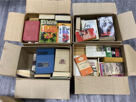 4 BOXES OF MISC BOOKS