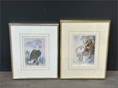 2 FIRST NATIONS SIGNED PRINTS - SUE COLEMAN (11”X14” LARGEST)
