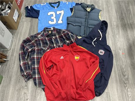 MENS HOODIE/JACKETS - ALL SIZE XL/XXL - SOME VINTAGE
