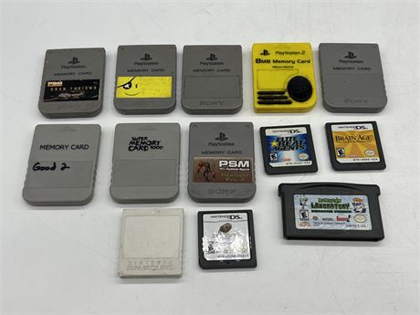 MEMORY CARDS & MISC GAMES