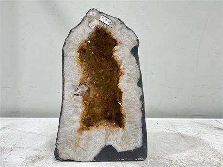 CITRINE CATHEDRAL GEODE - 13” TALL 8” WIDE 5” DEEP