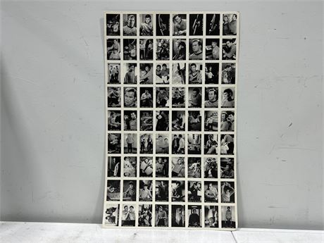 REPRINT 1967 STAR TREK LEAF UNCUT SHEET OF CARDS (19”x31”)